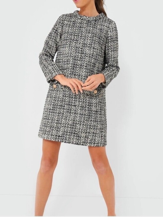 Tuckernuck Dresses & Skirts - Tuckernuck Smoke and Mirrors Tweed Jackie Dress Long Sleeve Size XXXL